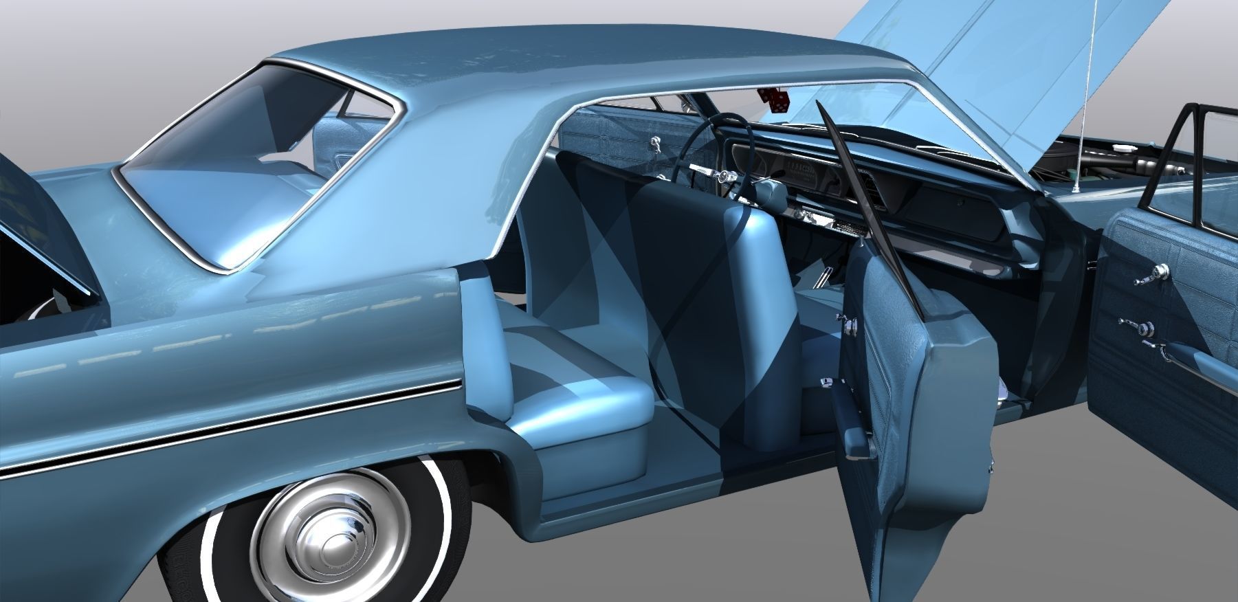 1966 Chevy Impala 3D model_15