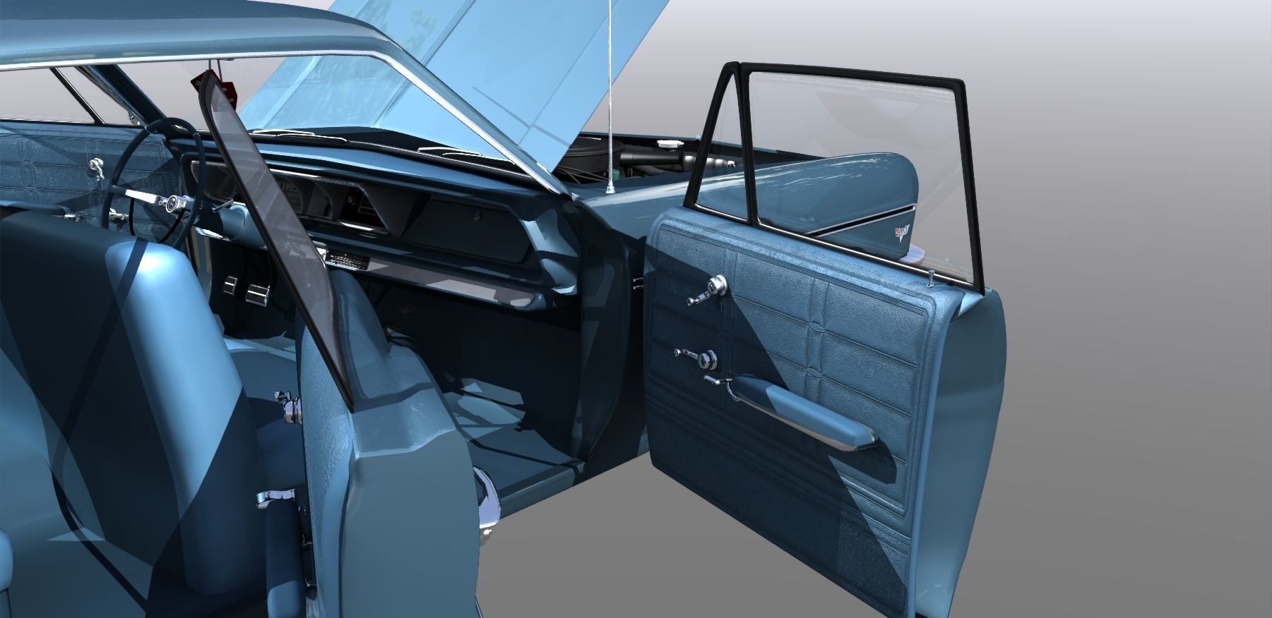 1966 Chevy Impala 3D model_17