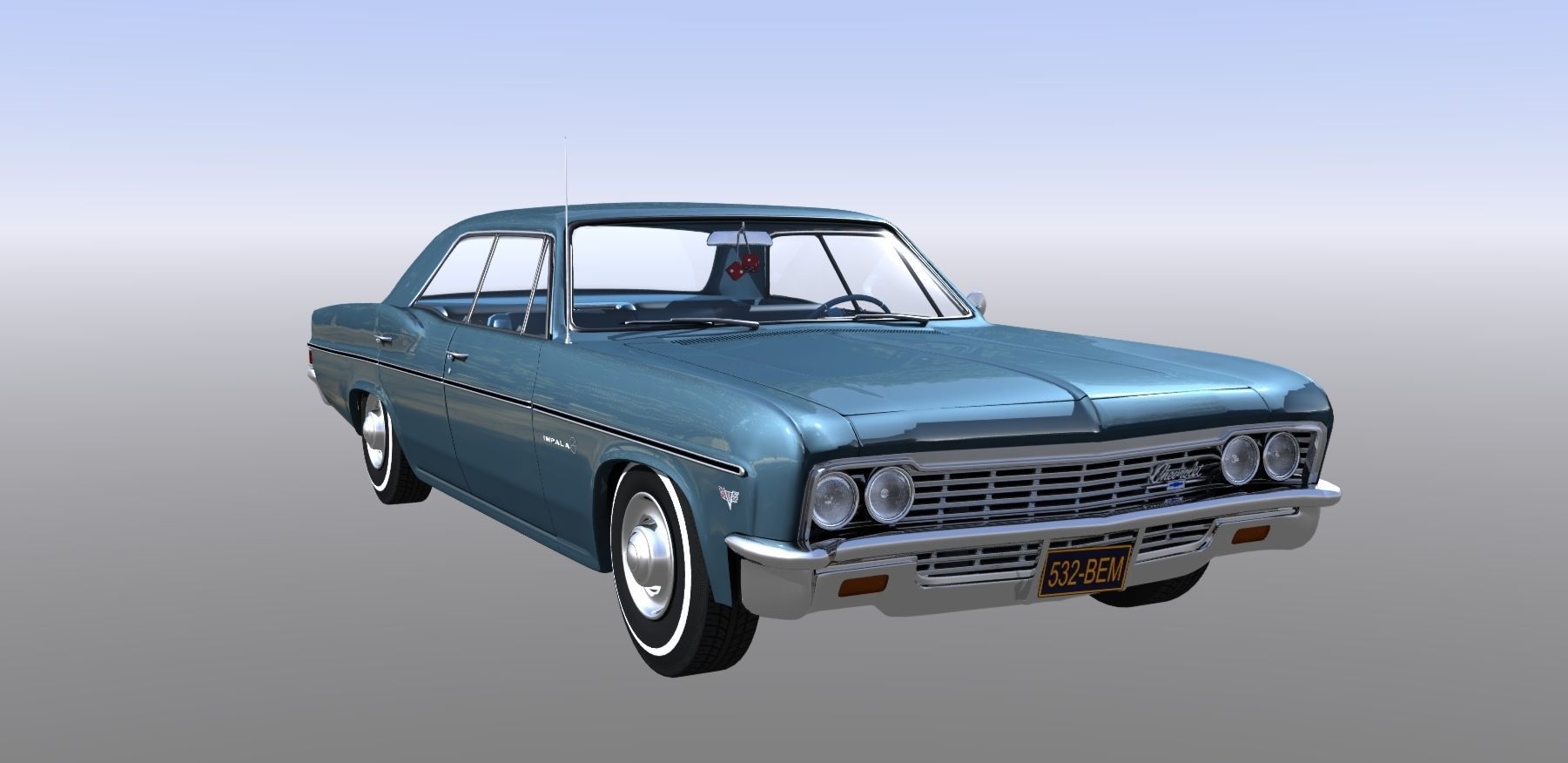1966 Chevy Impala 3D model_2