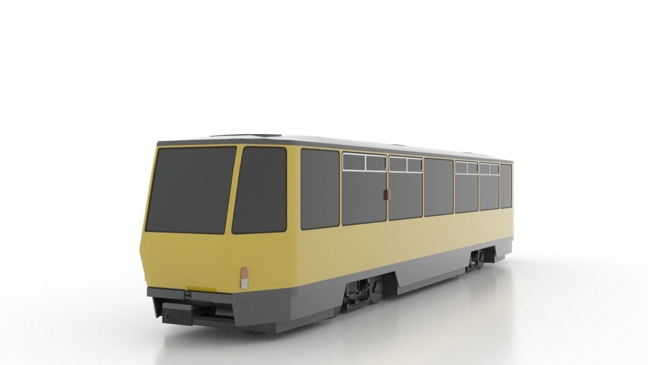 Tatra B6A2M Low Low-poly 3D model_1