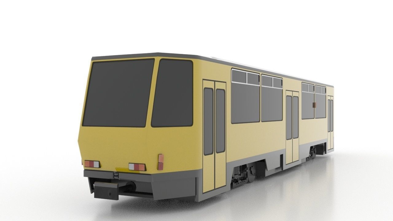 Tatra B6A2M Low Low-poly 3D model_5