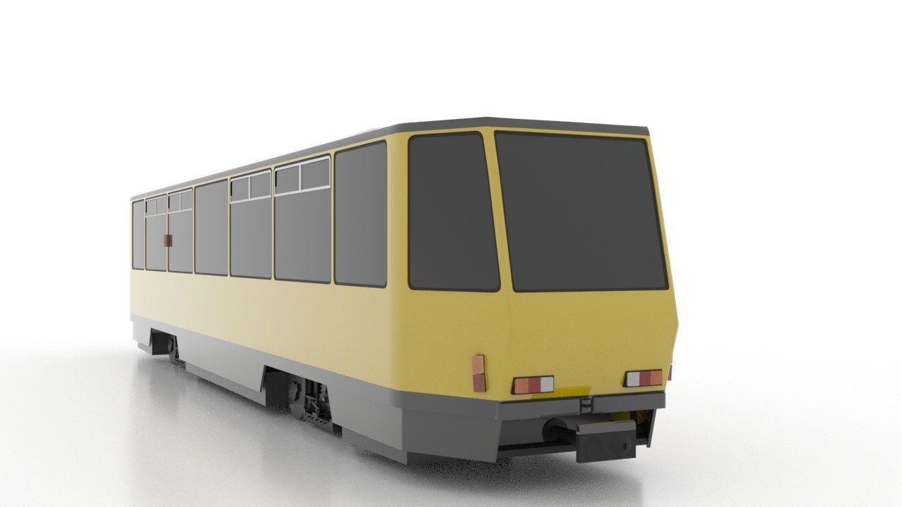 Tatra B6A2M Low Low-poly 3D model_4