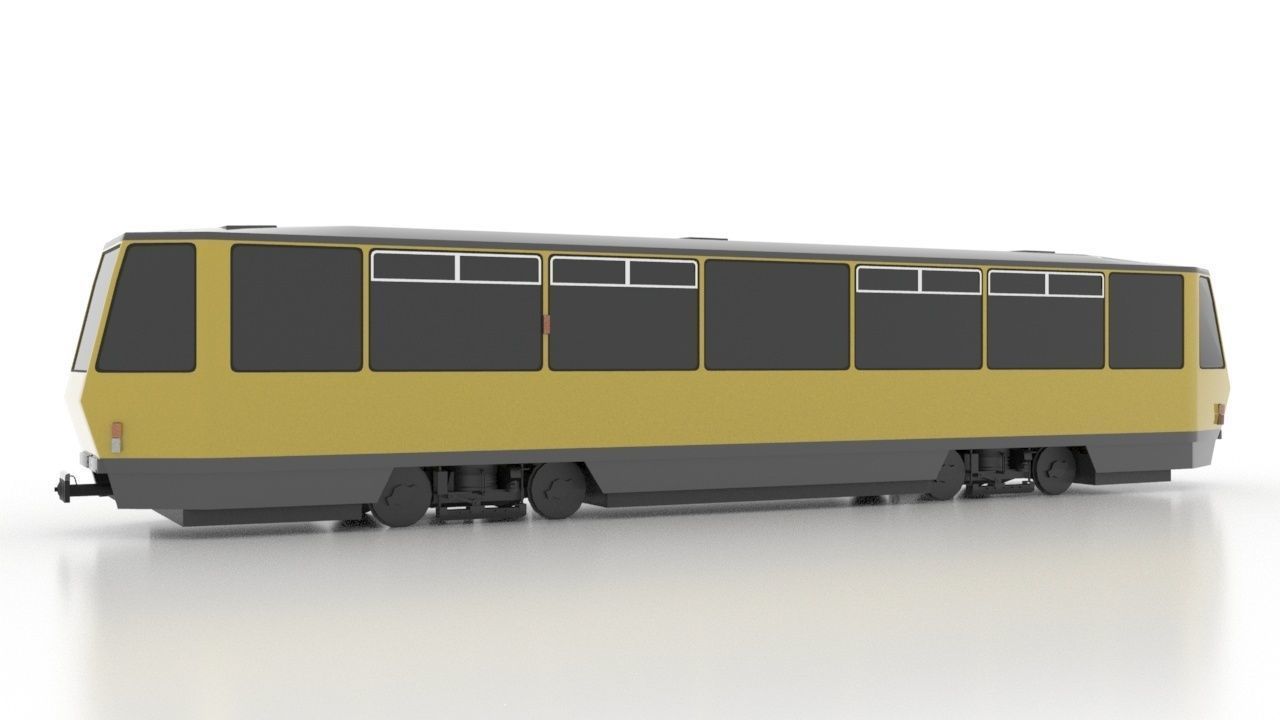 Tatra B6A2M Low Low-poly 3D model_2