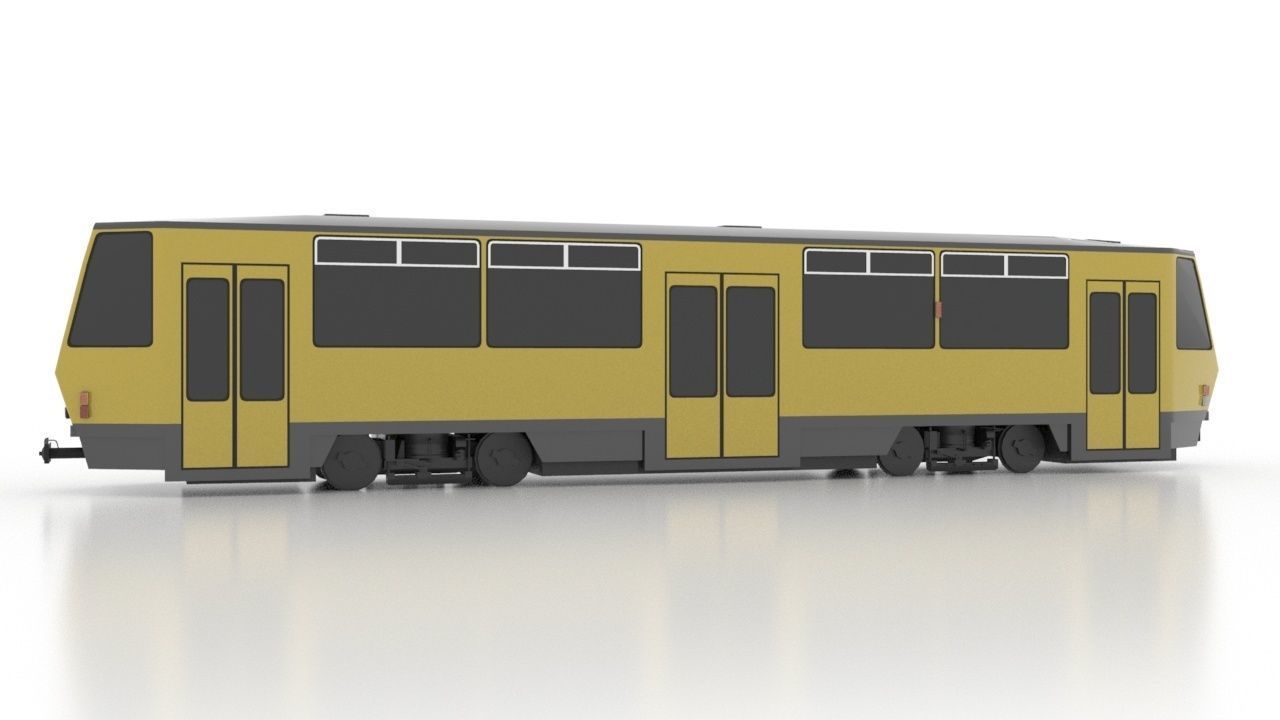 Tatra B6A2M Low Low-poly 3D model_6