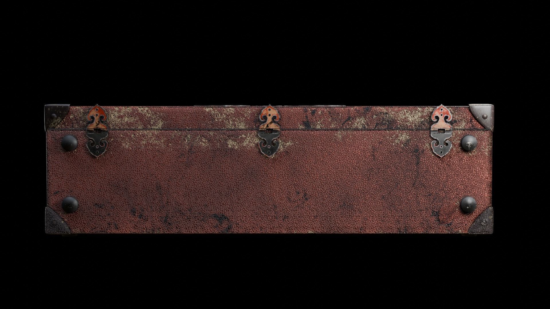 Briefcase Vintage Low-poly 3D model_7