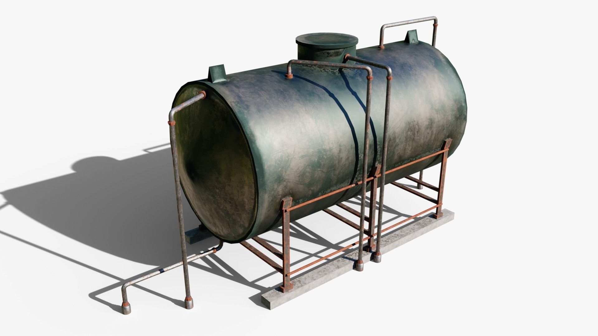 Rooftop Water Tank Low-poly 3D model_3