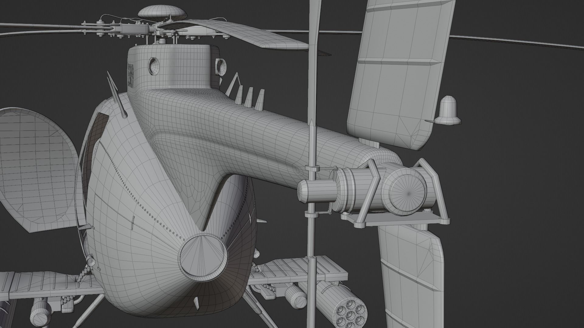 MH-6 Little Bird Helicopter 3D model_32