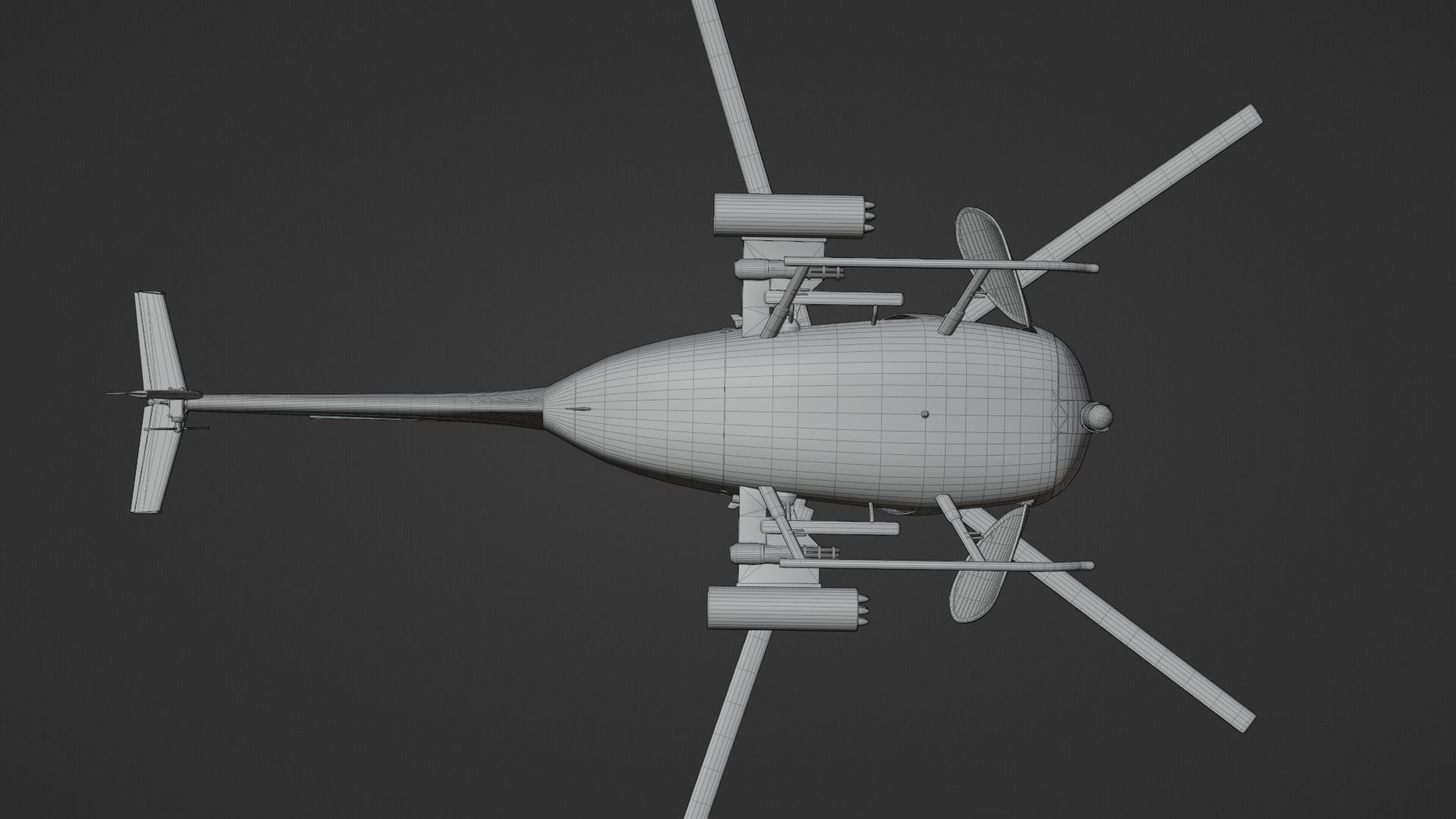 MH-6 Little Bird Helicopter 3D model_34