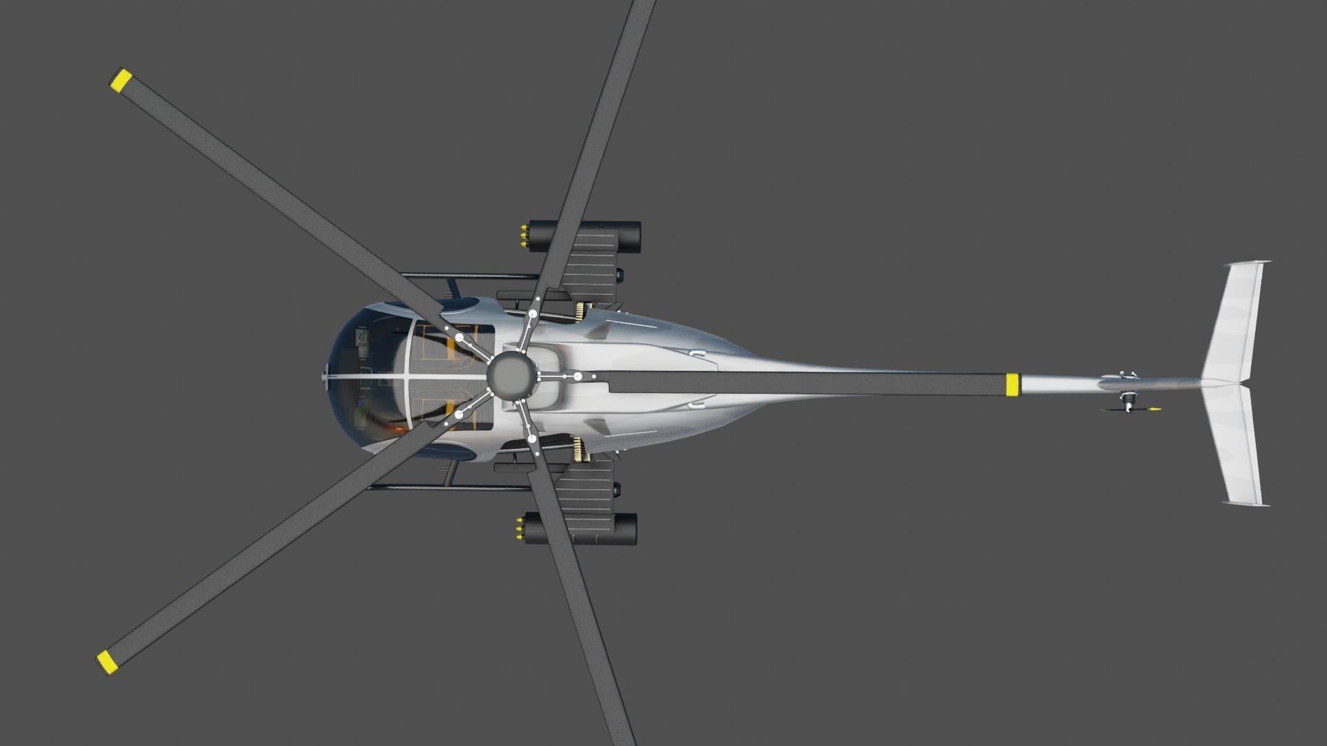 MH-6 Little Bird Helicopter 3D model_6
