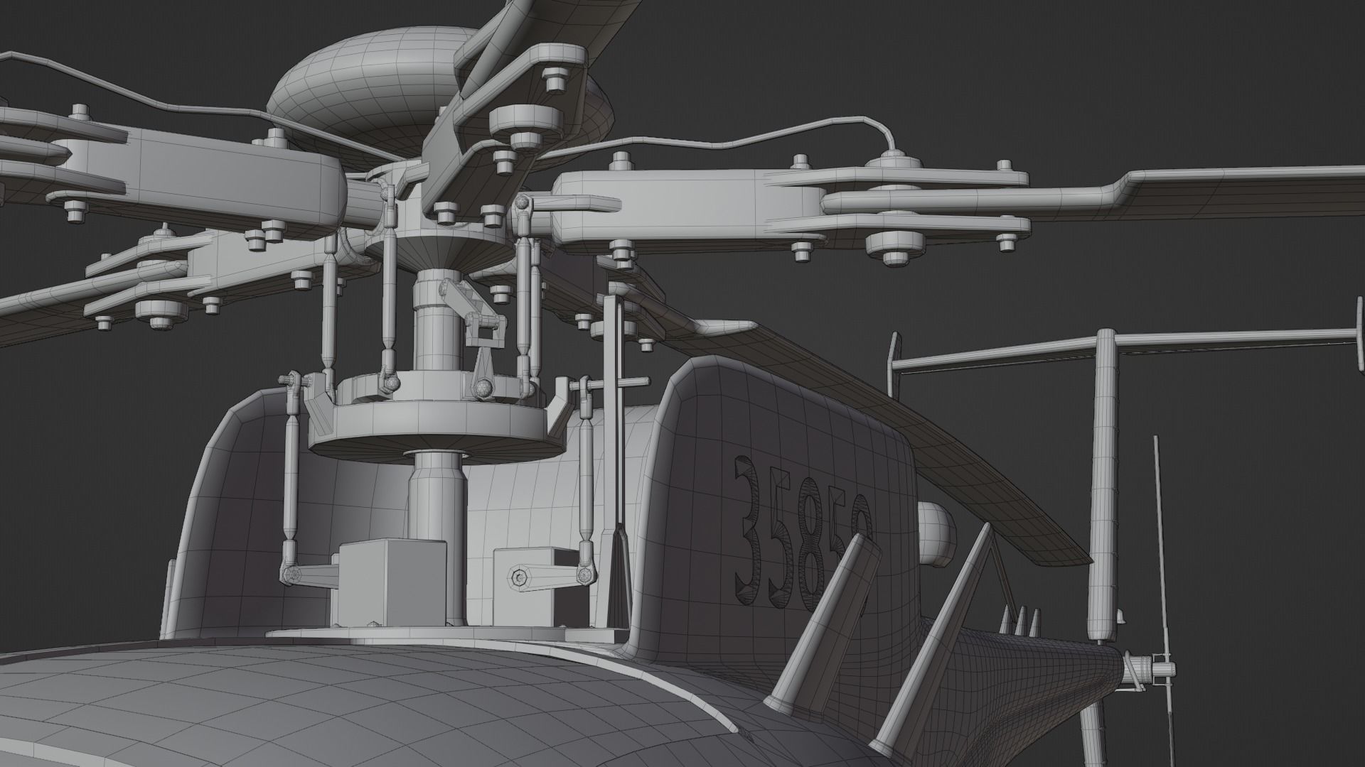 MH-6 Little Bird Helicopter 3D model_28