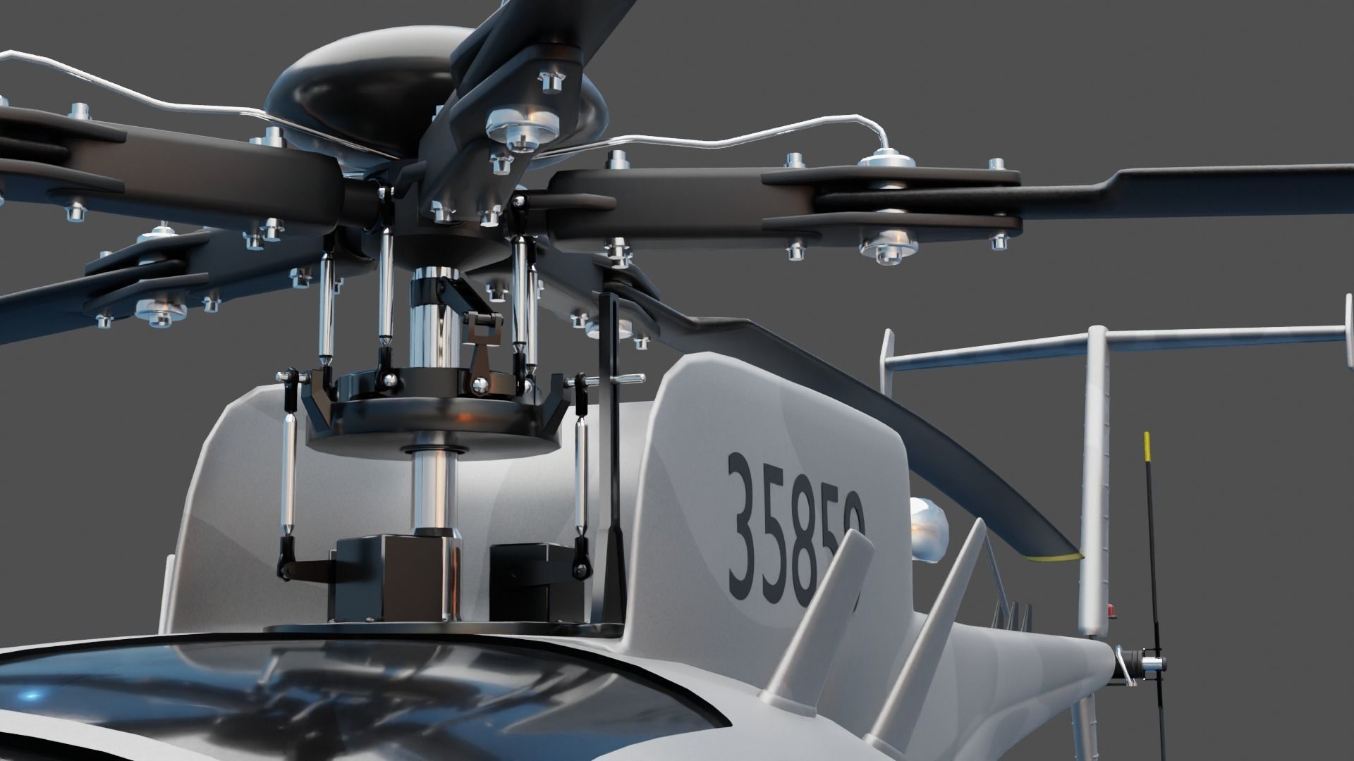 MH-6 Little Bird Helicopter 3D model_10