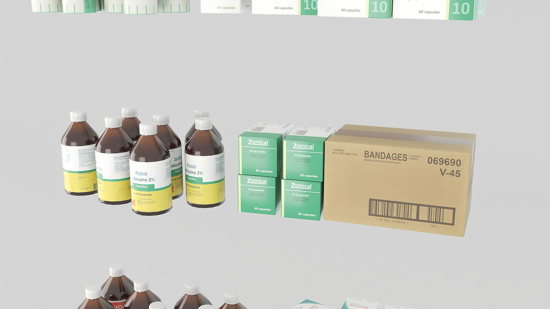 Medicines hospital cupboard Low-poly 3D model_10