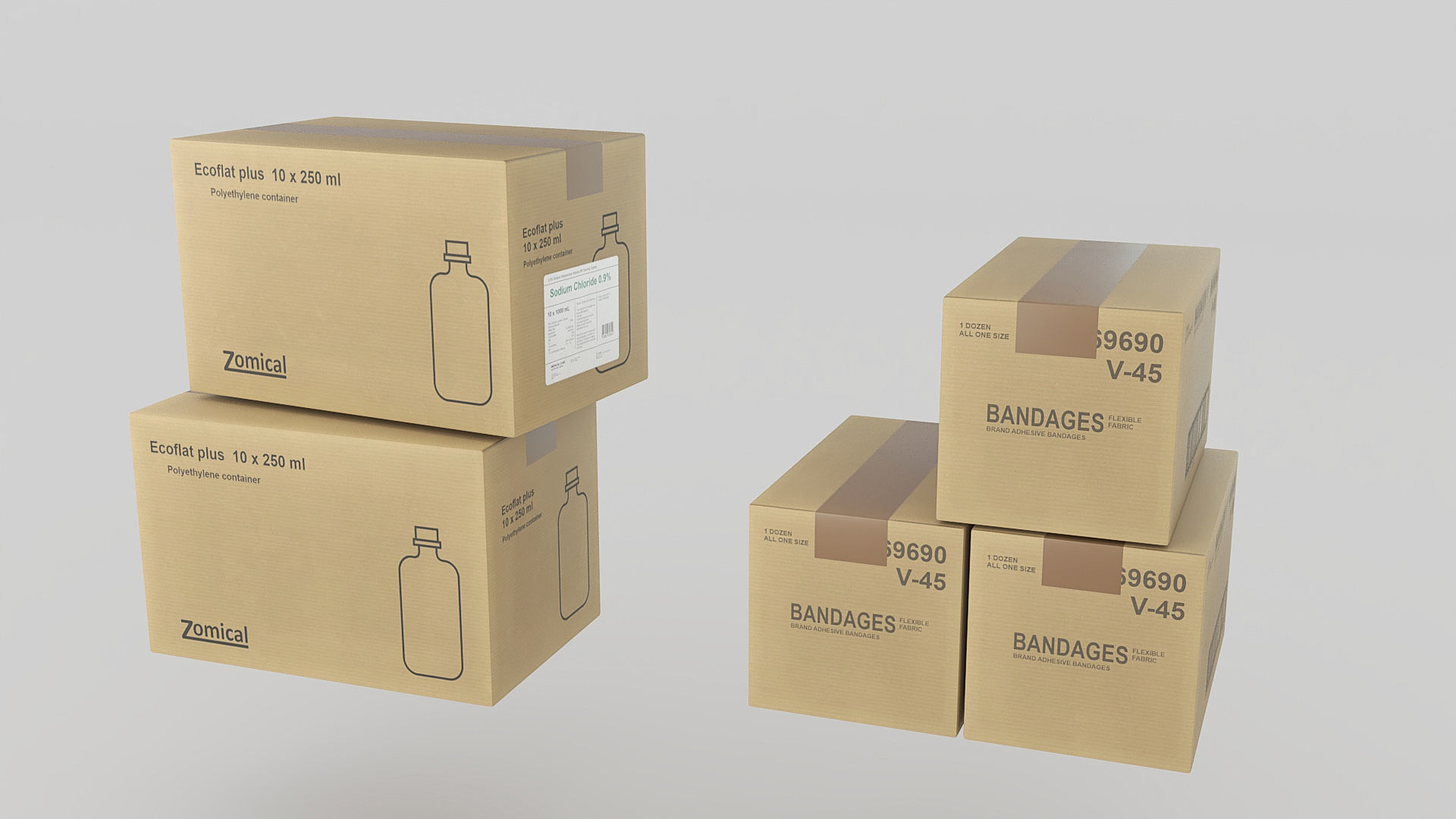 Medicines hospital cupboard Low-poly 3D model_14