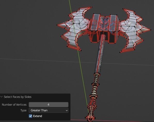 Evilish 2h Axe Low-poly 3D model_16