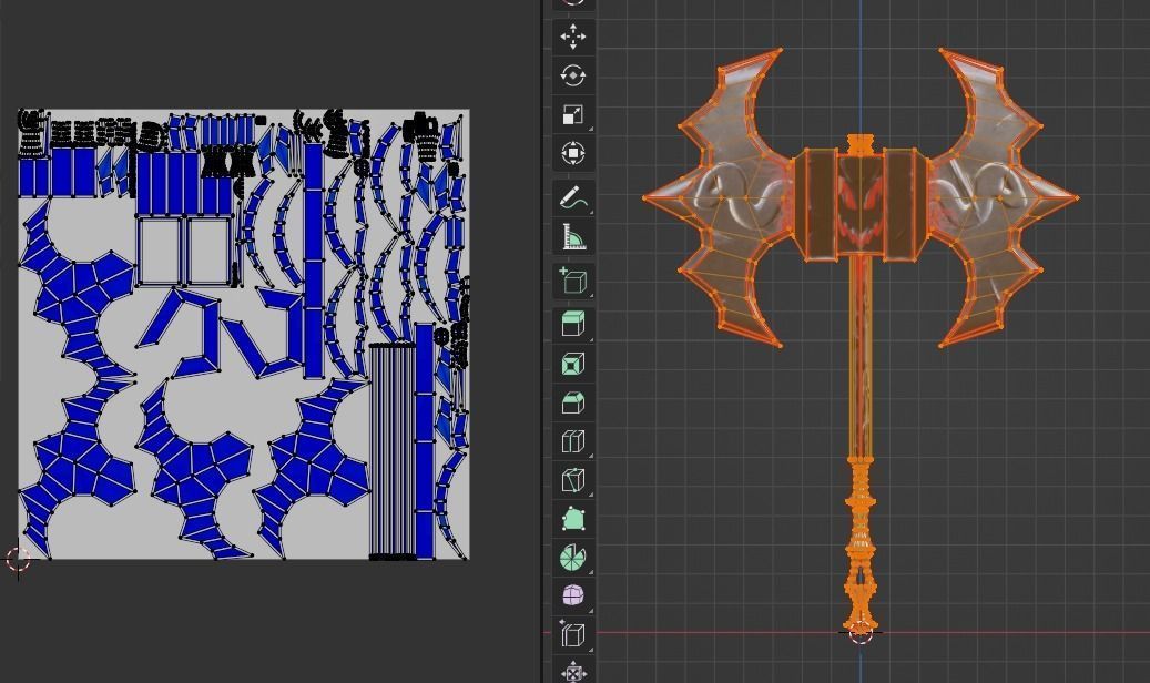 Evilish 2h Axe Low-poly 3D model_18