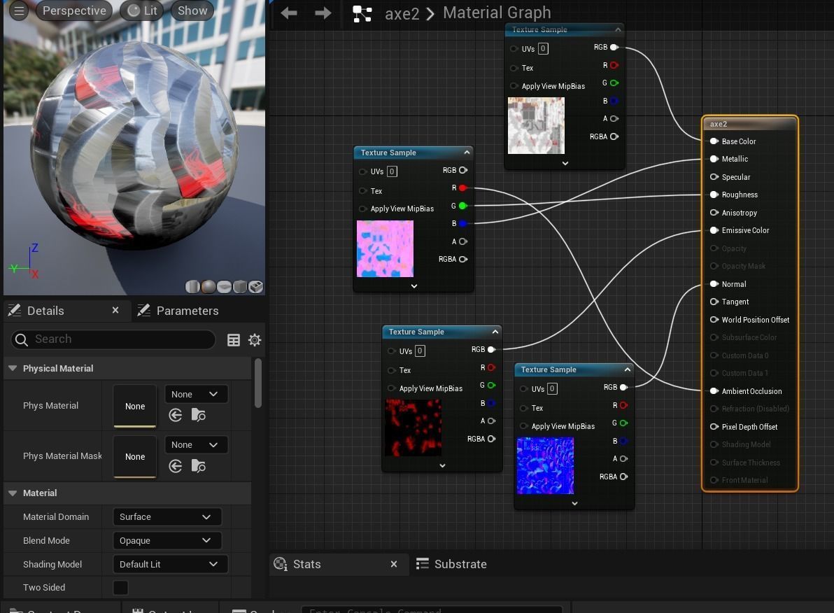 Evilish 2h Axe Low-poly 3D model_12