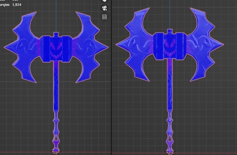 Evilish 2h Axe Low-poly 3D model_15