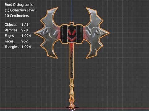 Evilish 2h Axe Low-poly 3D model_14