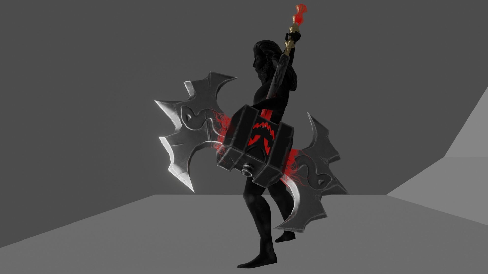 Evilish 2h Axe Low-poly 3D model_8