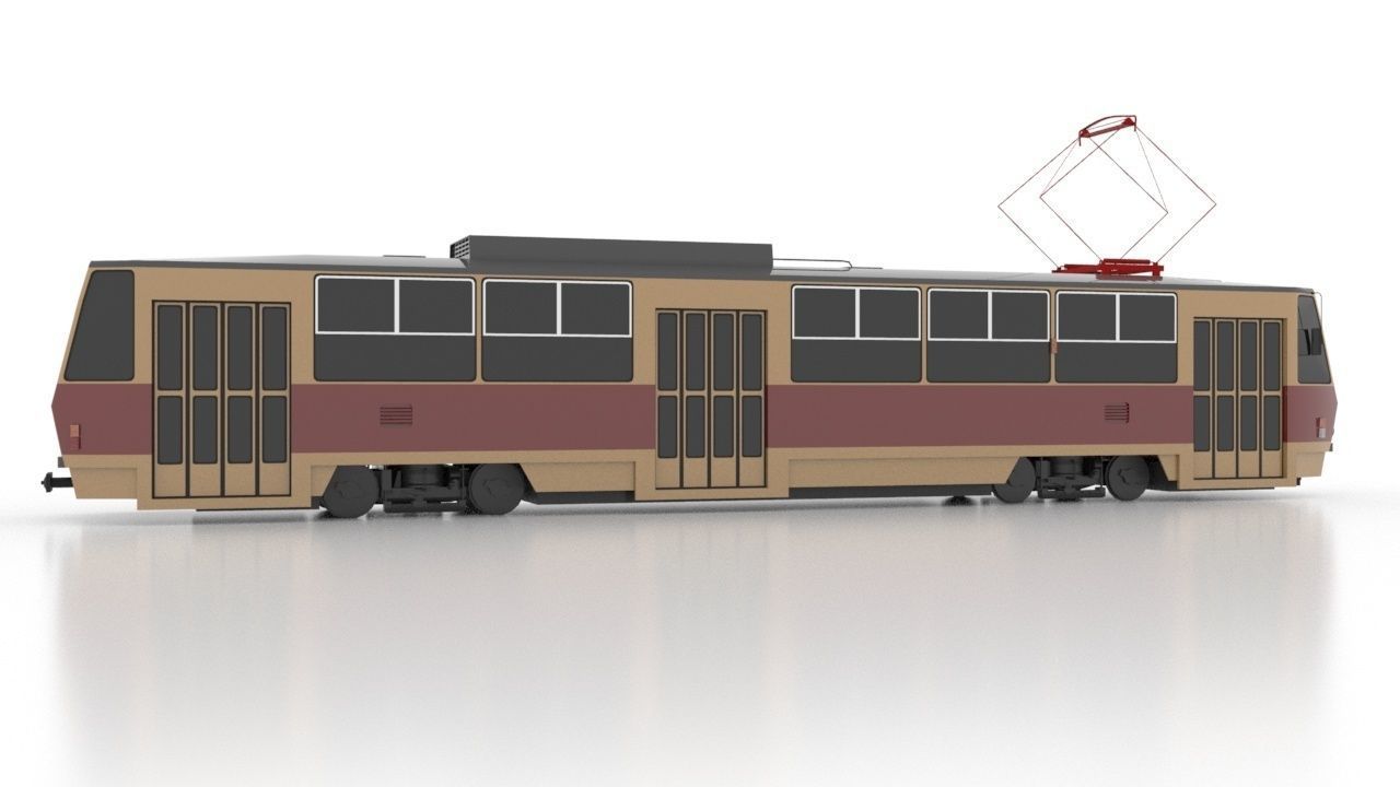 Tatra T6B5SU Low Low-poly 3D model_6
