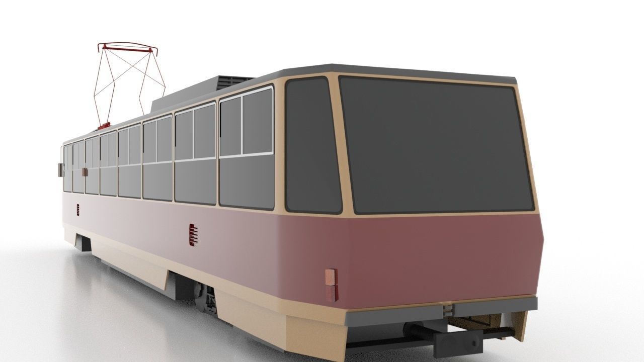 Tatra T6B5SU Low Low-poly 3D model_4