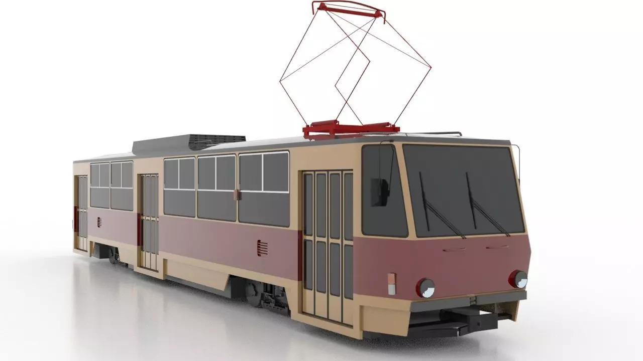 Tatra T6B5SU Low Low-poly 3D model_0