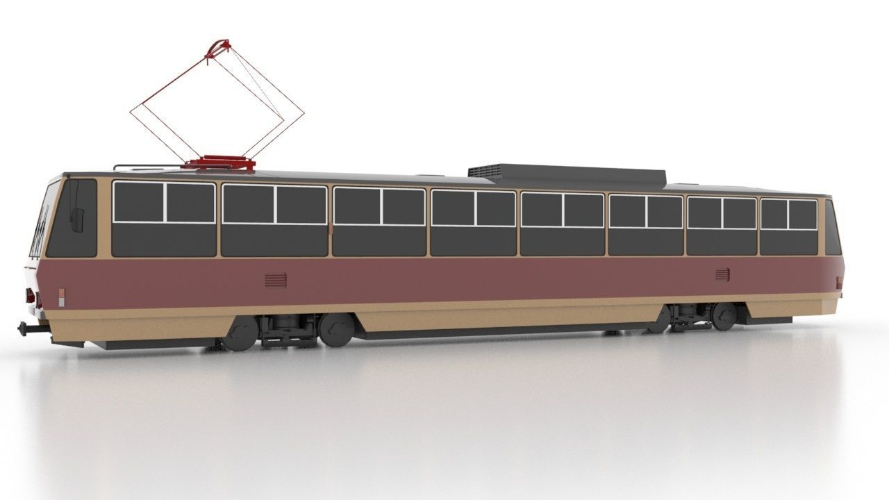 Tatra T6B5SU Low Low-poly 3D model_2