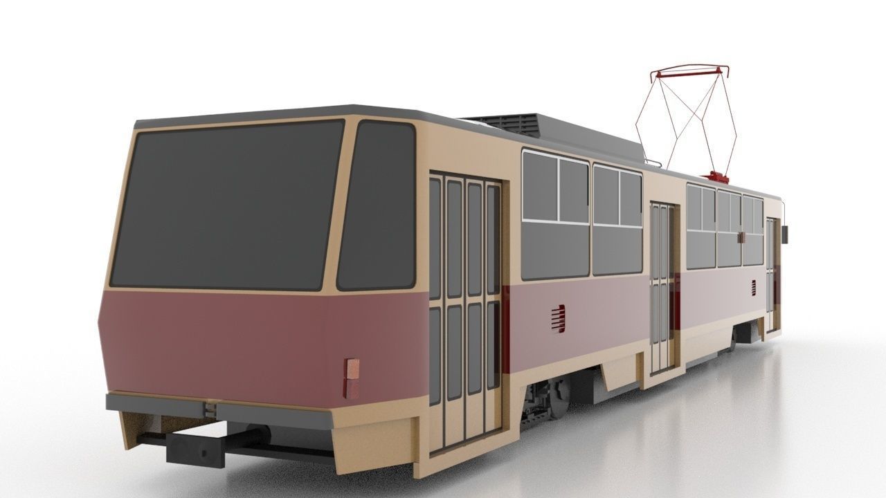 Tatra T6B5SU Low Low-poly 3D model_5