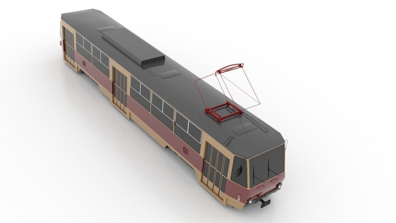 Tatra T6B5SU Low Low-poly 3D model_8