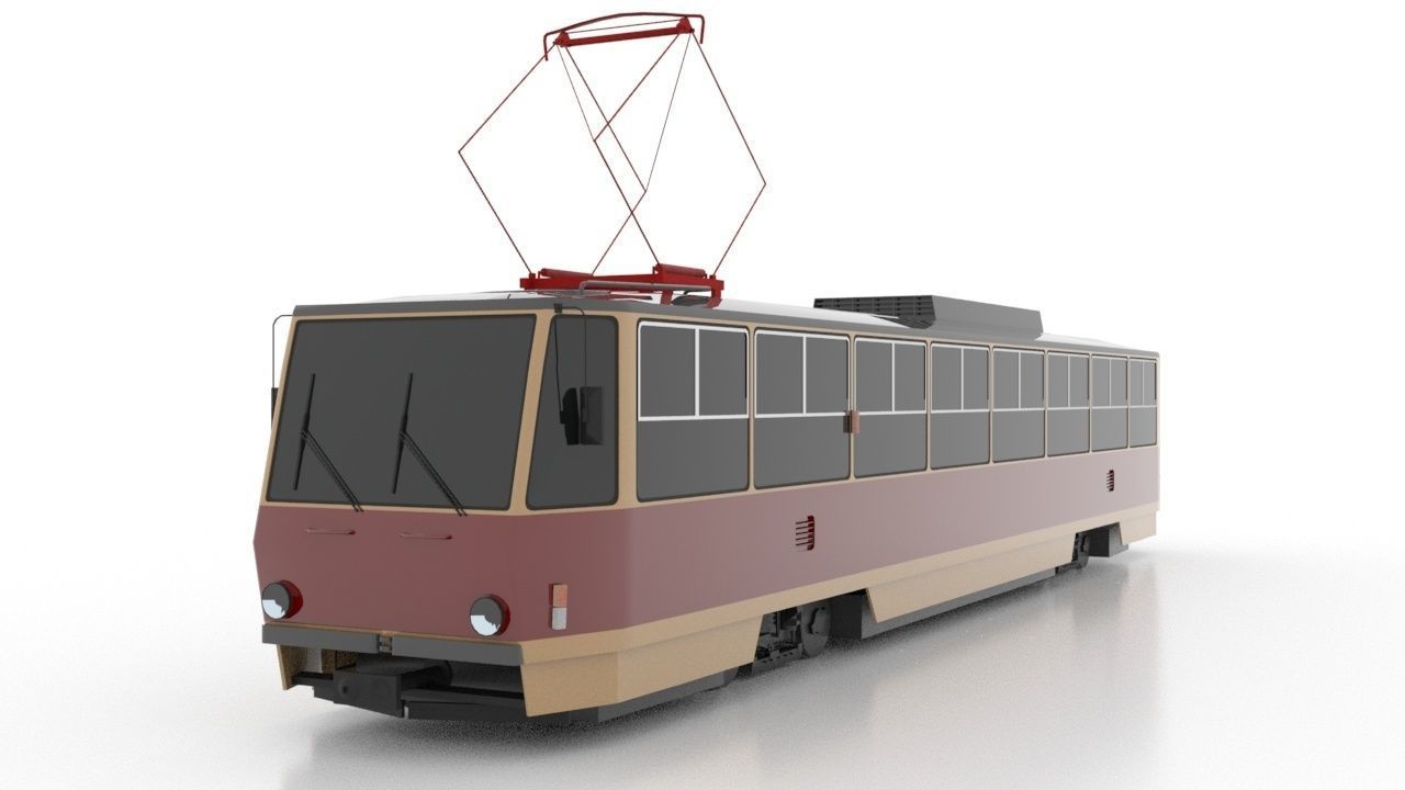 Tatra T6B5SU Low Low-poly 3D model_1
