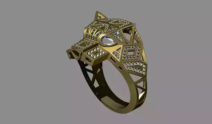 panther ring with stones