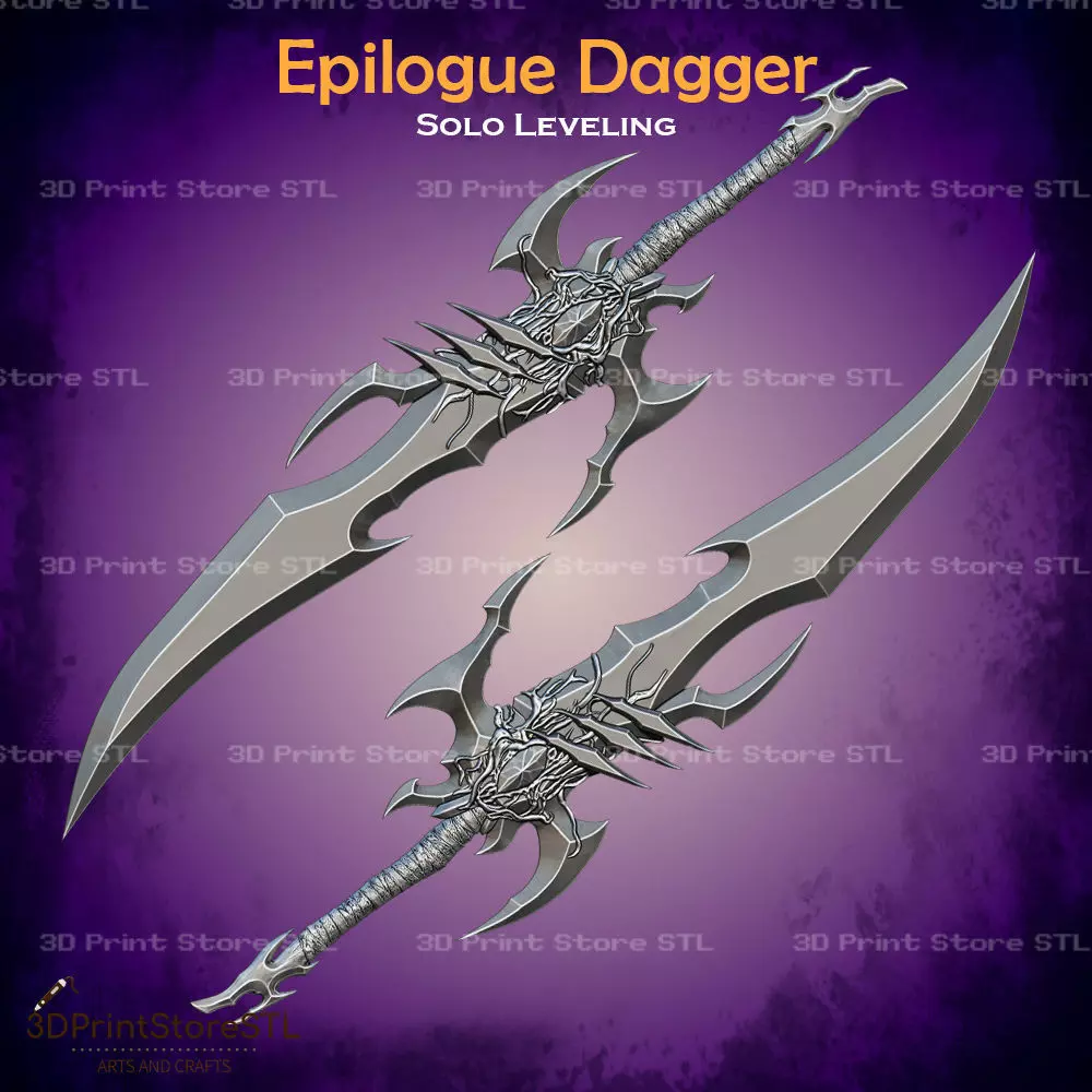 Epilogue Dagger Cosplay Solo Leveling - STL File 3D print model_0