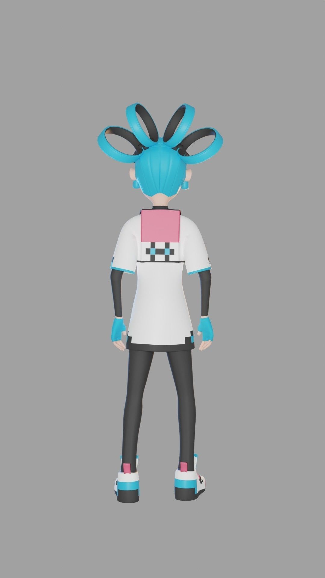 Godot Unofficial Mascot Sophia Low-poly 3D model_3