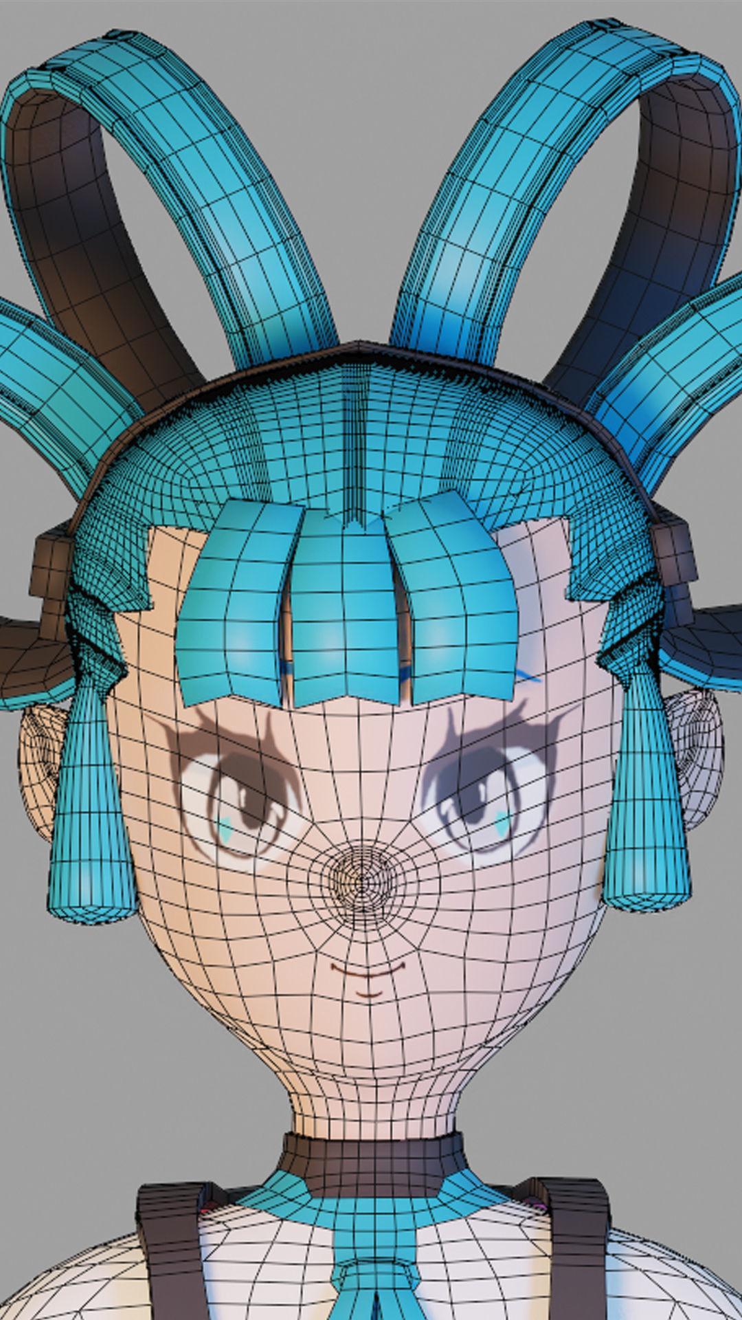 Godot Unofficial Mascot Sophia Low-poly 3D model_6