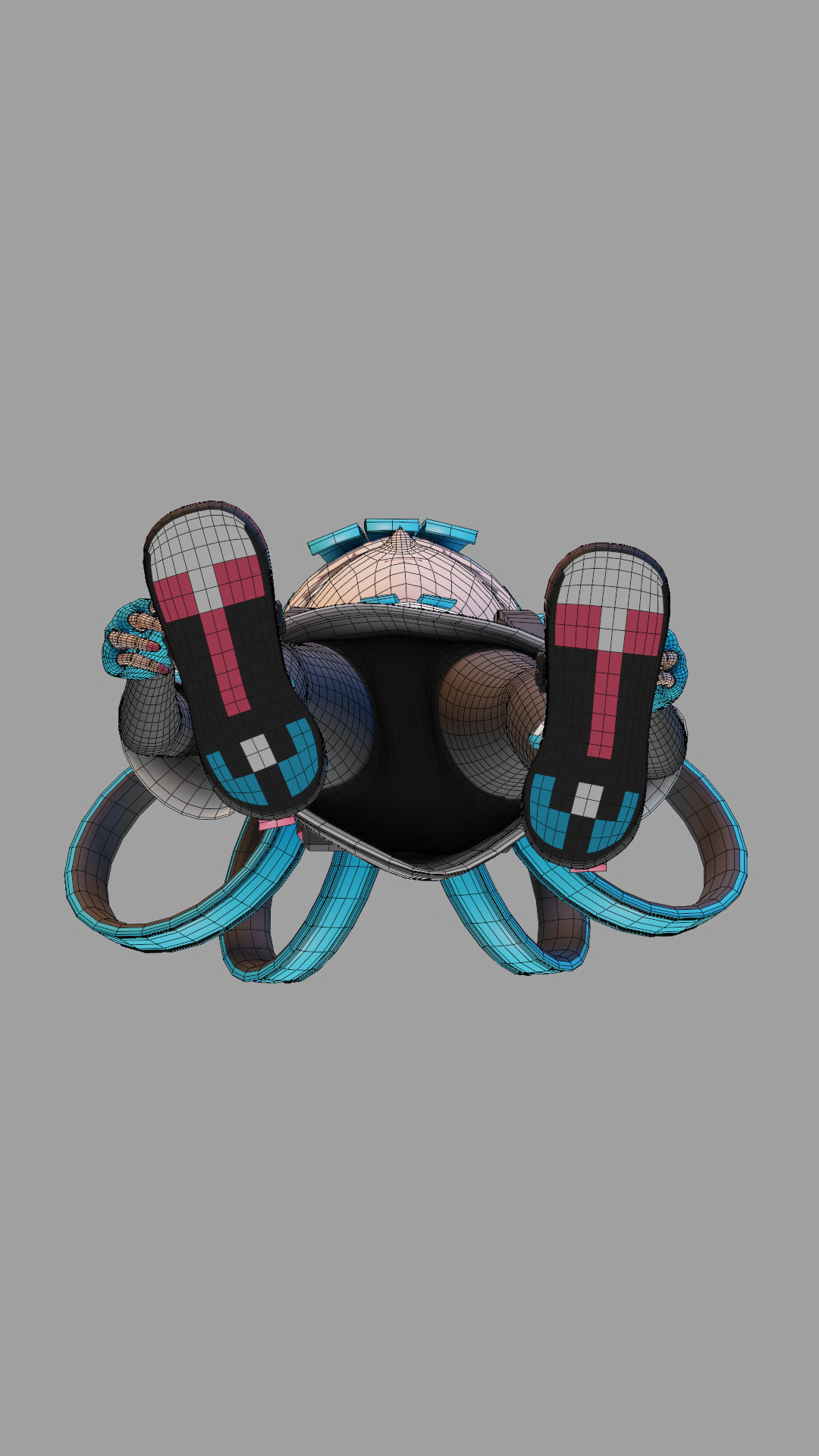 Godot Unofficial Mascot Sophia Low-poly 3D model_4