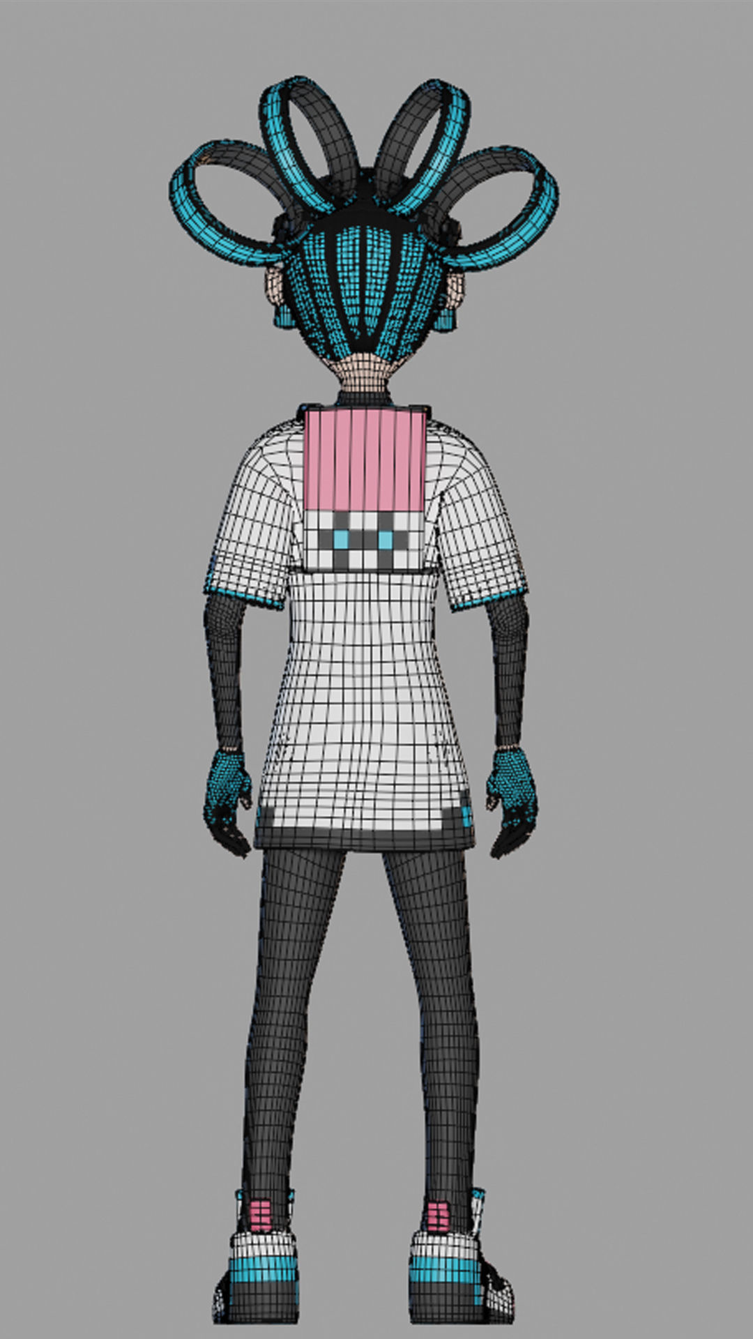 Godot Unofficial Mascot Sophia Low-poly 3D model_17