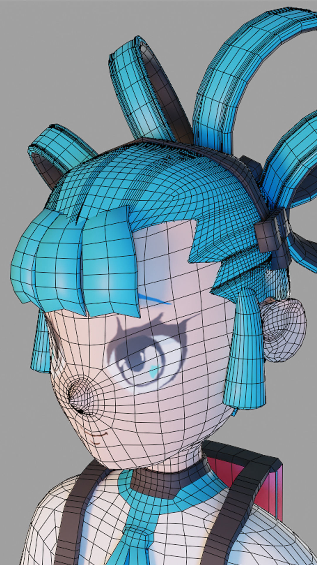 Godot Unofficial Mascot Sophia Low-poly 3D model_18