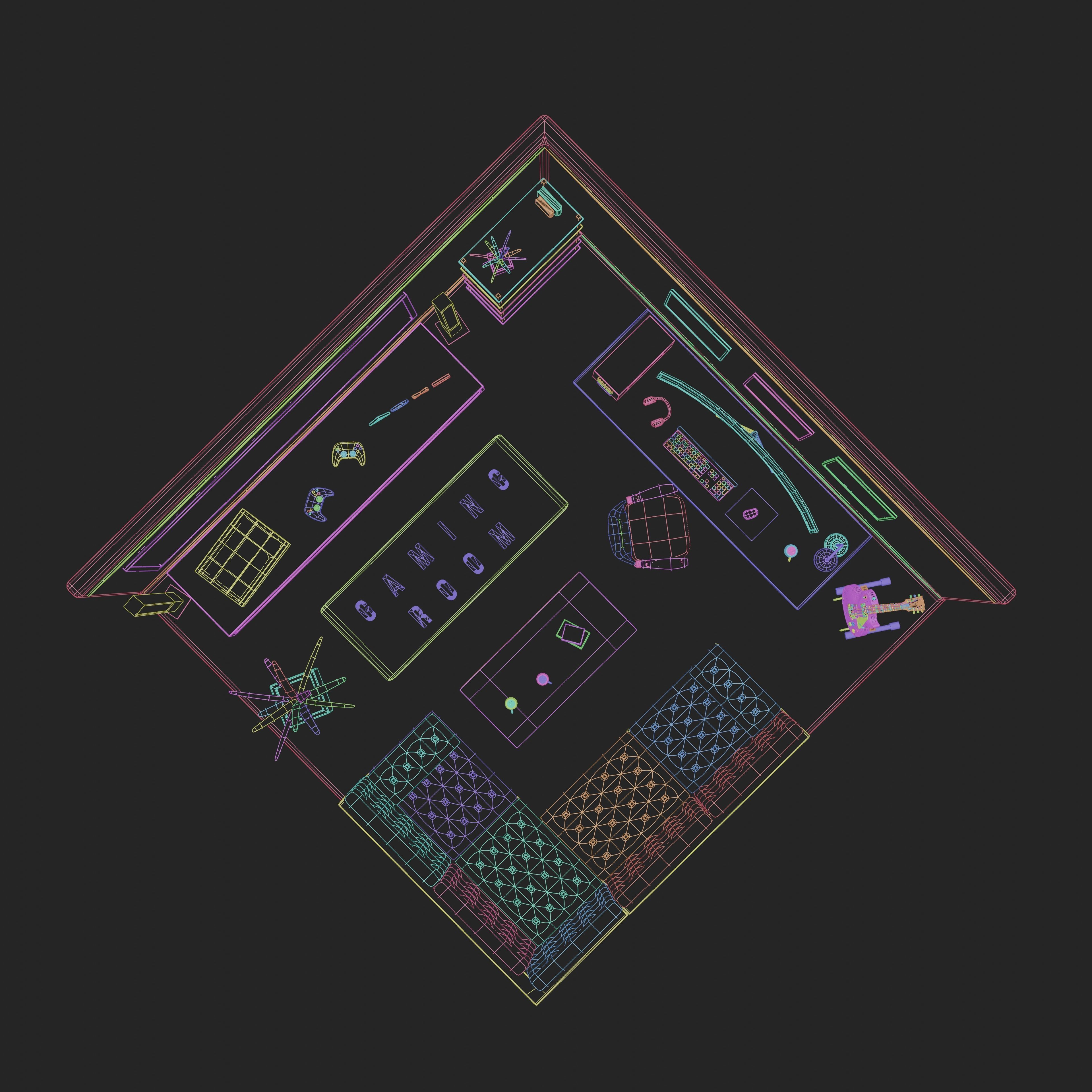 Gaming Room 3D model_5