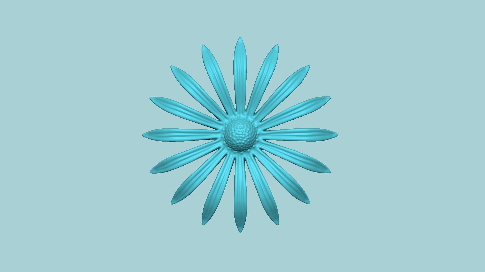 Black Eyed Susan Flower - Molding Artificial EVA Craft 3D print model_1