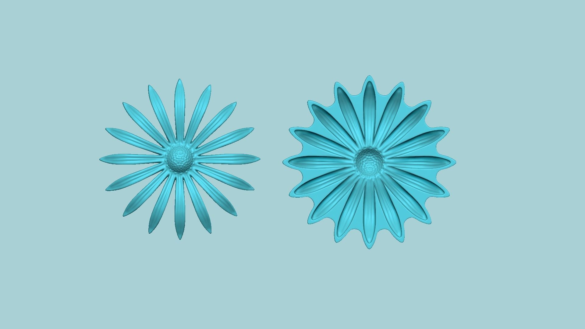 Black Eyed Susan Flower - Molding Artificial EVA Craft 3D print model_6