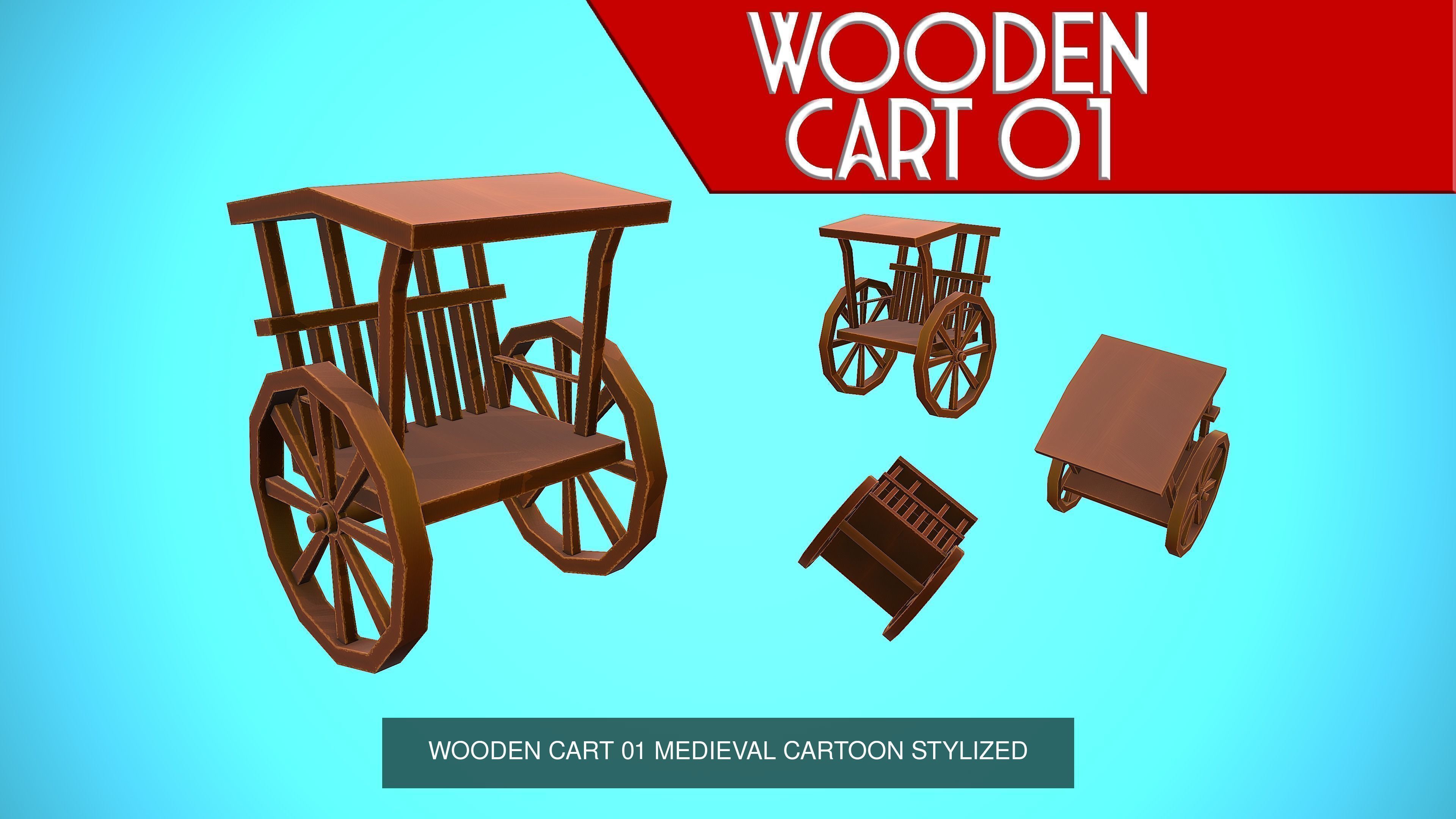 MEDIEVAL SET ASSETS CARTOON STYLIZED 3D Model Collection_12