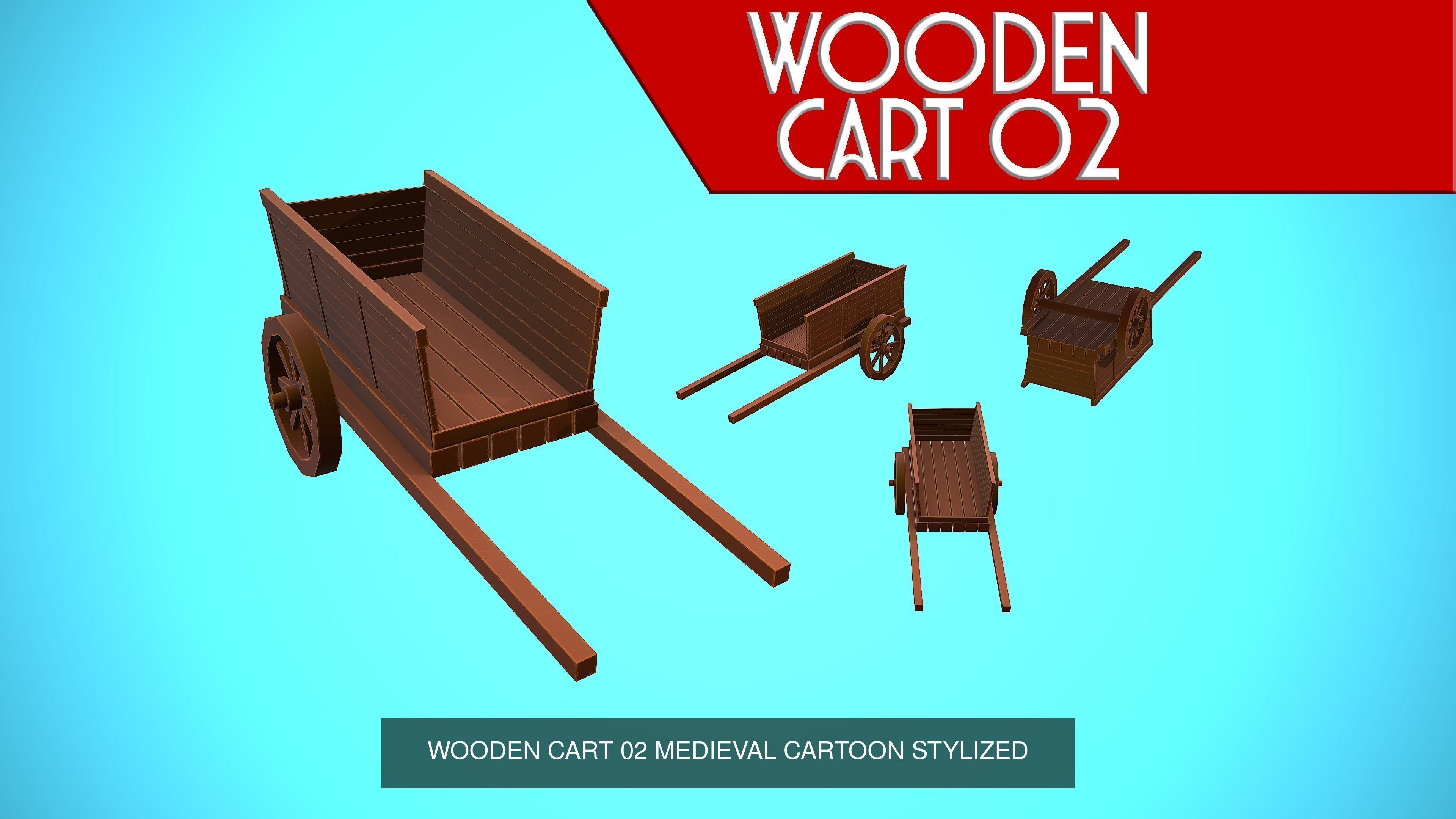 MEDIEVAL SET ASSETS CARTOON STYLIZED 3D Model Collection_13