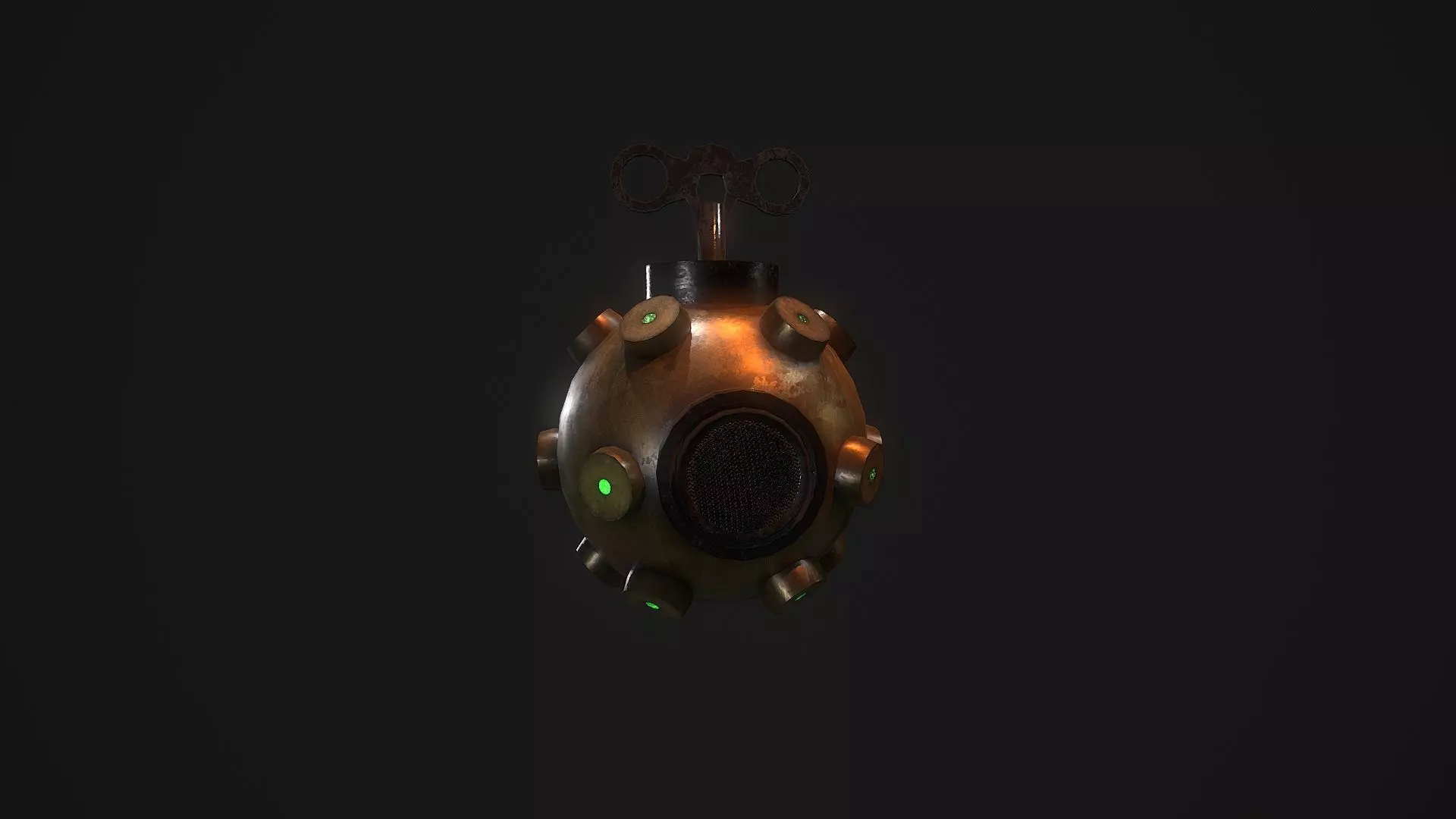 Skaven bomb  Low-poly 3D model_0