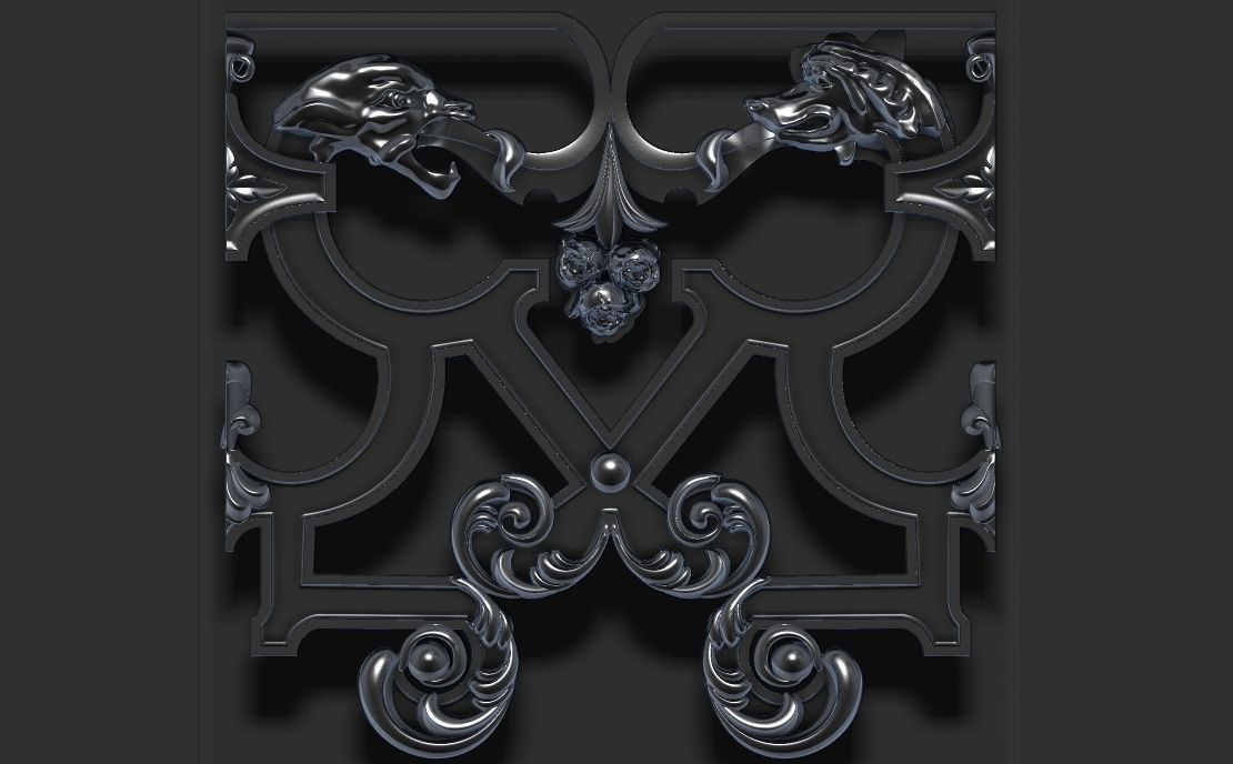 staircase castle ANTIQUE ornament 3D model_22