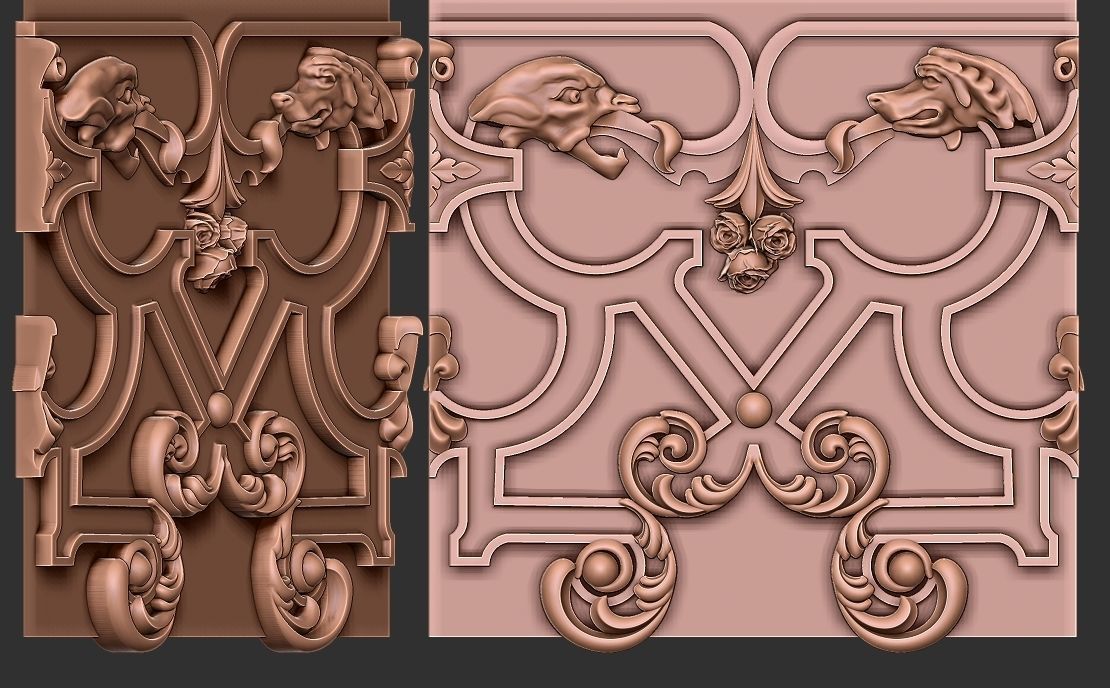 staircase castle ANTIQUE ornament 3D model_36