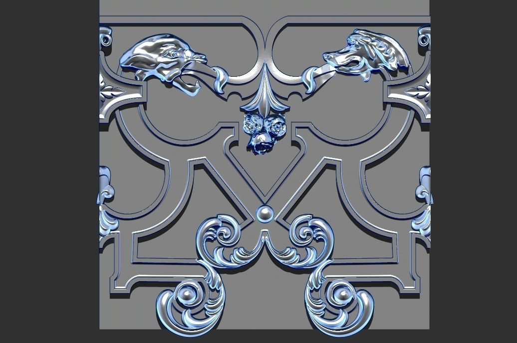 staircase castle ANTIQUE ornament 3D model_20