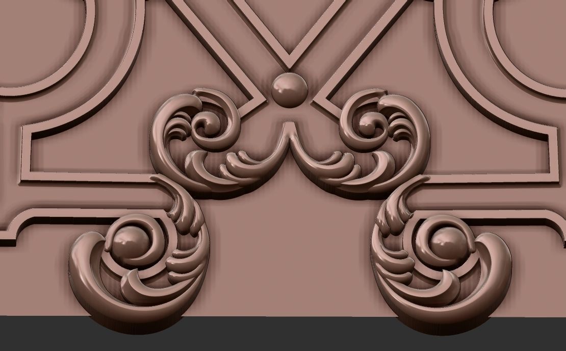 staircase castle ANTIQUE ornament 3D model_35