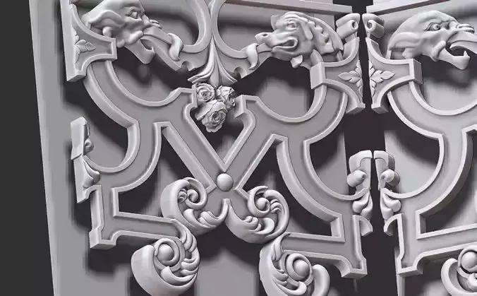 staircase castle ANTIQUE ornament