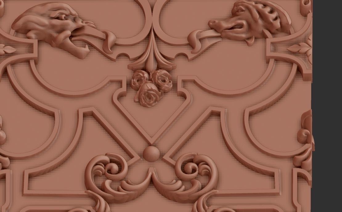 staircase castle ANTIQUE ornament 3D model_8