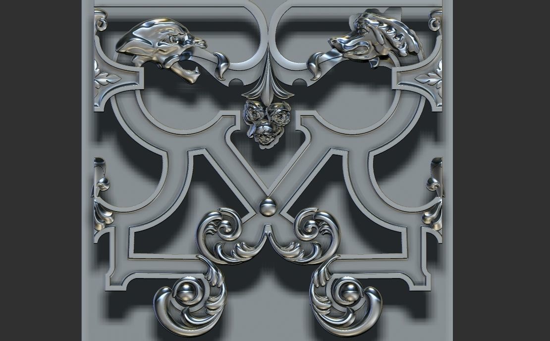 staircase castle ANTIQUE ornament 3D model_41